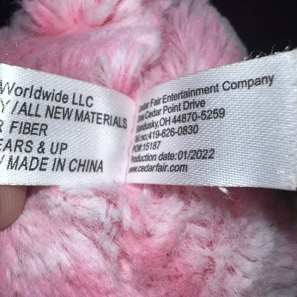 2022 Snoopy Cedar Fair Peanuts Worldwide Pink Plush 12